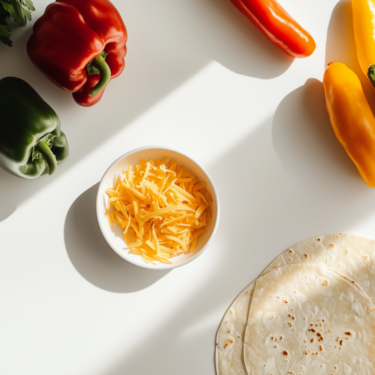 bild företställande tortilla, taco ost och paprika